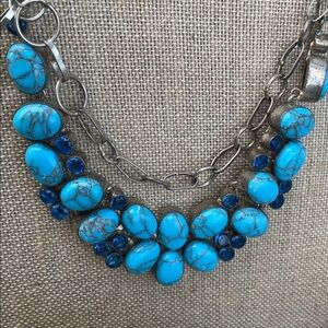 Turquoise and Blue Stone Necklace